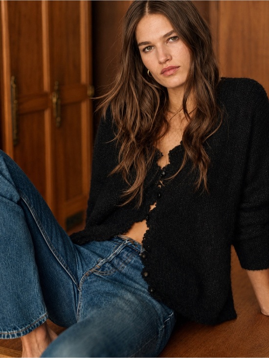 Sezane Sweaters - Sézane Anaelle Wool blend Cardigan Size Large
